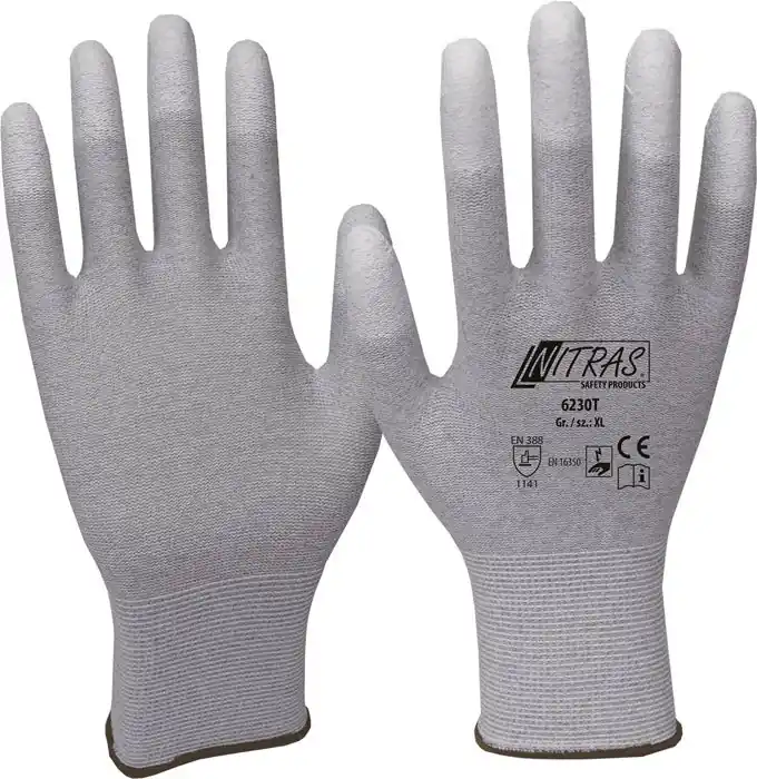 Ausverkauf NITRAS Handschuhe Größe 8 grau/weiß ( 4000371798 )