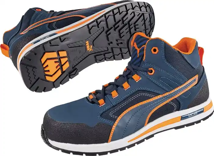 PUMA Sicherheitsstiefel Crosstwist MID Größe 40 blau/orange ( 4000374565 ) Aktuell