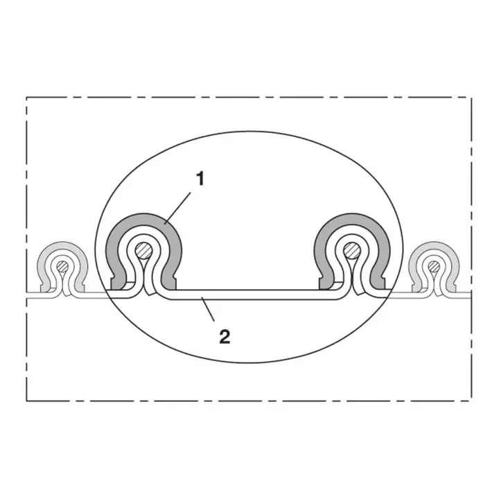 Neuheit NORRES Absaug- und Gebläseschlauch CP PTFE-INOX 475 FOOD 350 mm 362,00 mm ( 4501403790 )