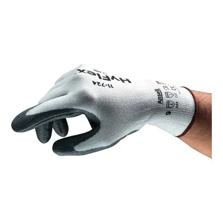 ANSELL Schnittschutzhandschuhe HyFlex® 11-724 Größe 9 weiß/grau ( 4000371569 ) Markenprodukt