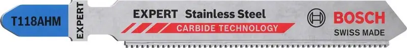 BOSCH Stichsägeblatt Stainless Steel T 118 AHM Gesamtlänge 83 mm ( 4000837481 ) Aktuell