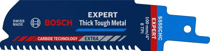 BOSCH Säbelsägeblatt Expert Thick Tough Metal Länge 100 mm Breite 25 mm ( 4000837482 ) Neue Kollektion