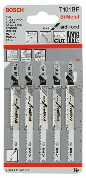 Markenprodukt BOSCH Stichsägeblatt T 101 BF Gesamtlänge 100 mm ( 4000837517 )