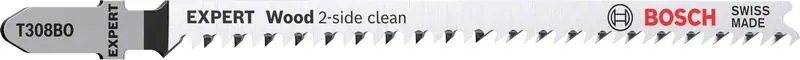 BOSCH Stichsägeblatt Wood 2-side clean T 308 BO Gesamtlänge 117 mm ( 4000837529 ) Begrenztes Angebot