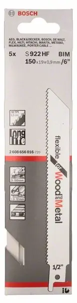 Top-Preis BOSCH Säbelsägeblatt S 922 HF Länge 150 mm Breite 19 mm ( 4000837544 )