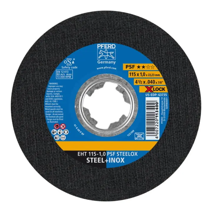 PFERD Trennscheibe X-LOCK PSF STEELOX D125x1mm gerade ( 4000840243 ) Billig