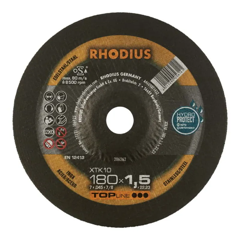 RHODIUS Trennscheibe XT10 D180x1,5mm gekröpft ( 4000841296 ) Schneller Versand