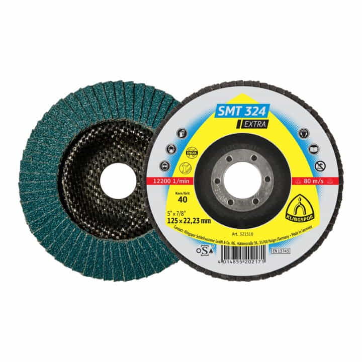 Sonderangebot KLINGSPOR Fächerscheibe SMT 324 Extra Ø 125 mm Körnung 80 12° konisch ( 4000842812 )