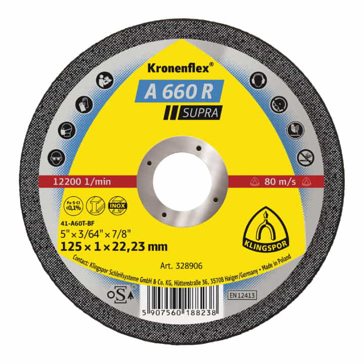 Echt KLINGSPOR Trennscheibe A 660 R Supra D125x1mm gerade ( 4000843412 )