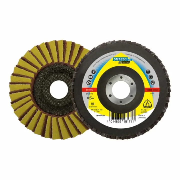 Abverkauf KLINGSPOR Fächerscheibe SMT 850 Kombi Ø 125 mm Körnung 120 konisch ( 4000843529 )