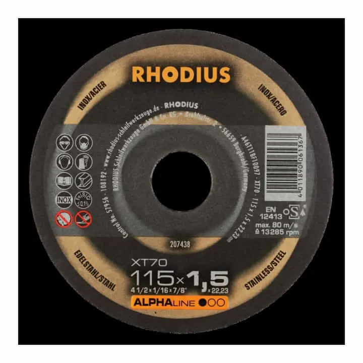 Versand Am Gleichen Tag RHODIUS Trennscheibe XT70 D115x1mm gerade ( 4000843729 )
