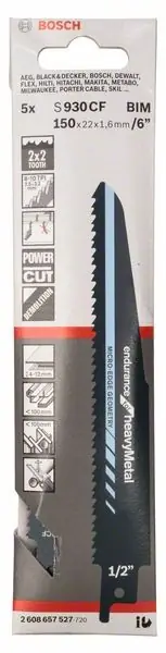 BOSCH Säbelsägeblatt S 930 CF Länge 150 mm Breite 22 mm ( 4000909617 ) Markenprodukt