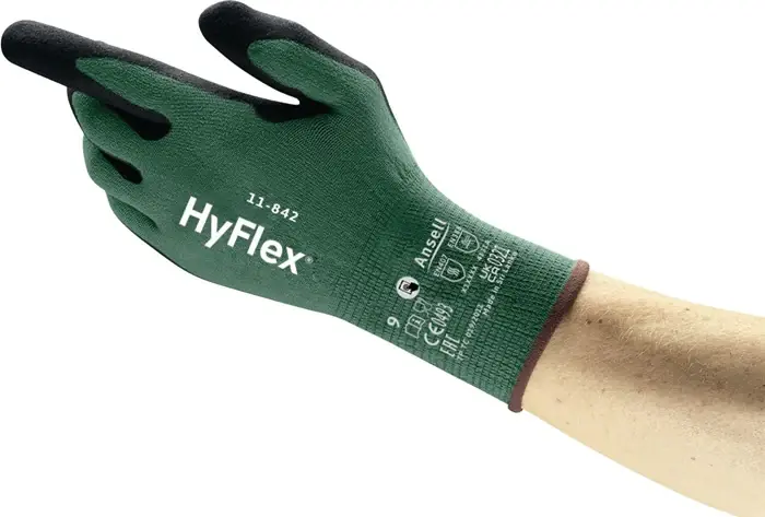 ANSELL Handschuhe HyFlex 11-842 Größe 9 schwarz/grün ( 4000391309 ) Direktkauf