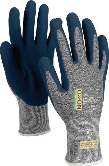 Neuheit OX-ON Handschuhe Recycle Basic 16001 Größe 10 blau/hellblau ( 4000391360 )