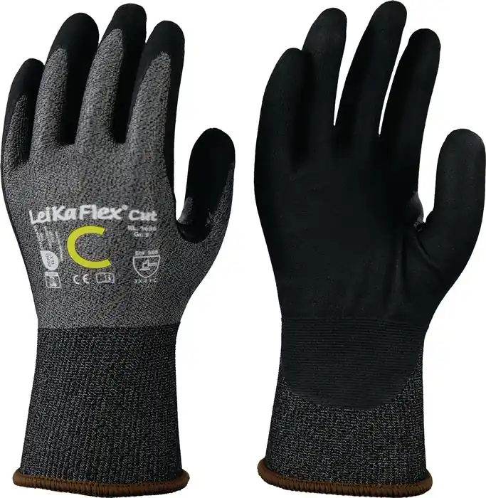 LEIPOLD Schnittschutzhandschuhe LeiKaFlex® CUT RL 1636 Größe 8 grau/schwarz ( 4000391393 ) Nur Für Kurze Zeit