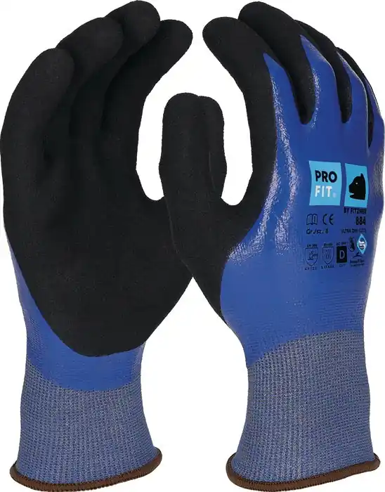 Direkt Vom Hersteller PRO FIT Schnittschutzhandschuhe Ultra DRY CUT D Größe 10 blau / schwarz ( 4000391426 )