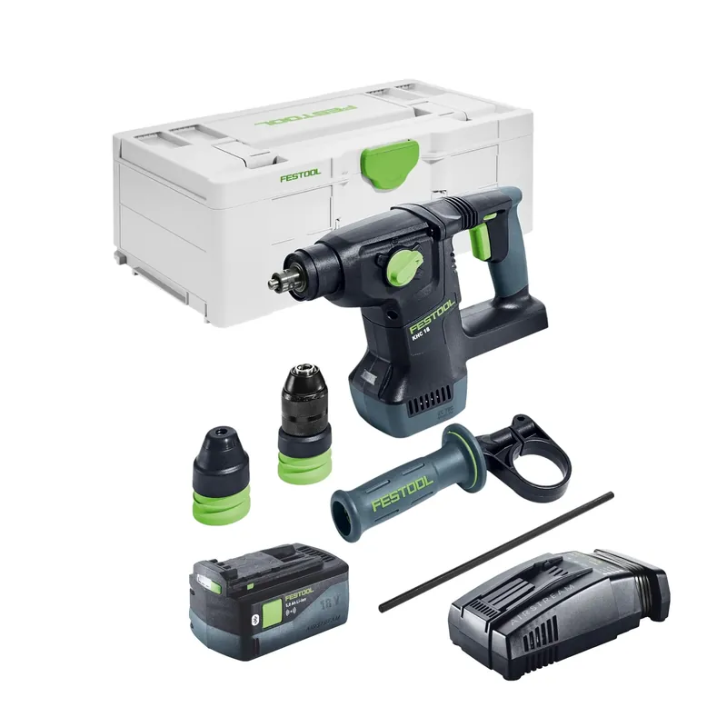 Festool KHC 18 EB-Basic Akku Kombihammer 18 V 2,6 J SDS-Plus Brushless + 1x Akku 5,0 Ah + Schnellladegerät + Systainer Direktkauf