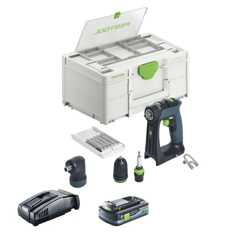 Festool CXS 18-Basic-Set Akku Bohrschrauber 18 V 40 Nm Brushless + 1x Akku 4,0 Ah + Schnellladegerät + Systainer Aktuell