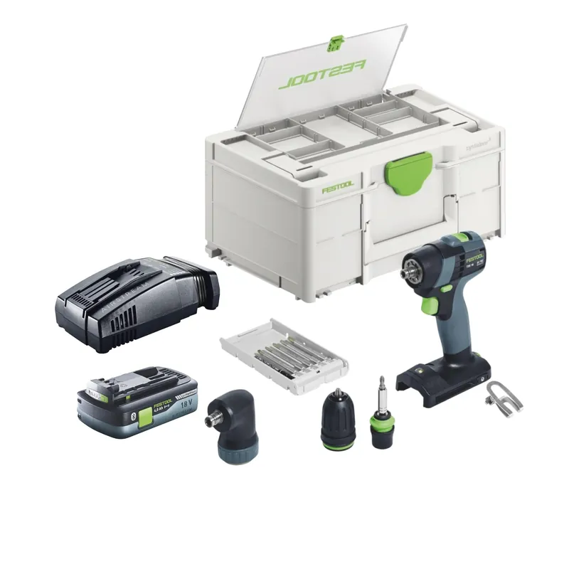 Preiswert Festool TXS 18-Basic-Set Akku Bohrschrauber 18 V 40 Nm Brushless + 1x Akku 4,0 Ah + Schnellladegerät + Systainer