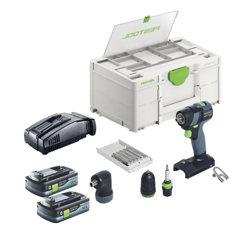 Festool TXS 18-Basic-Set Akku Bohrschrauber 18 V 40 Nm Brushless + 2x Akku 4,0 Ah + Schnellladegerät + Systainer Online Kaufen