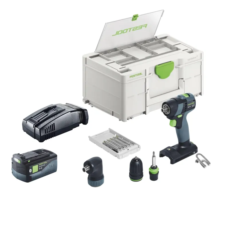 Nur Heute Festool TXS 18-Basic-Set Akku Bohrschrauber 18 V 40 Nm Brushless + 1x Akku 5,0 Ah + Schnellladegerät + Systainer