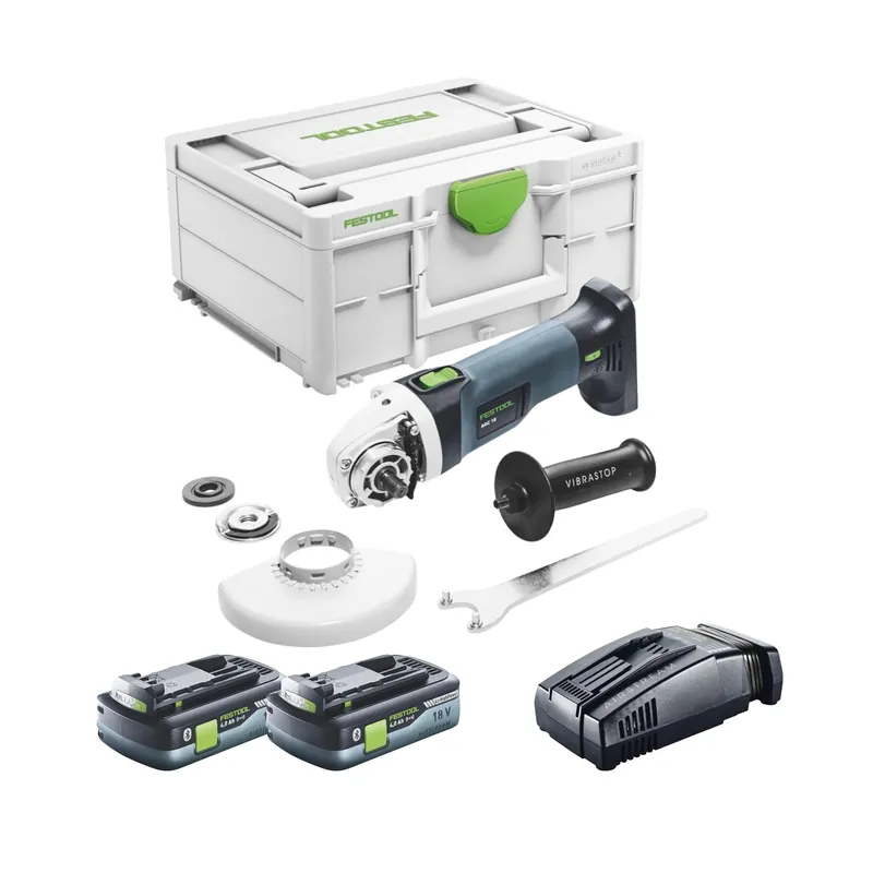 Festool AGC 18-125 EB-Basic Akku Winkelschleifer 18 V 125 mm Brushless + 2x Akku 4,0 Ah + Schnellladegerät + Systainer Beliebt