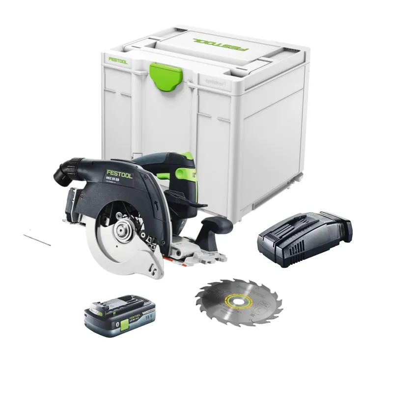 Schneller Versand Festool HKC 55 EB-Basic Akku Handkreissäge 18 V 160 mm Brushless + 1x Akku 4,0 Ah + Schnellladegerät + Systainer