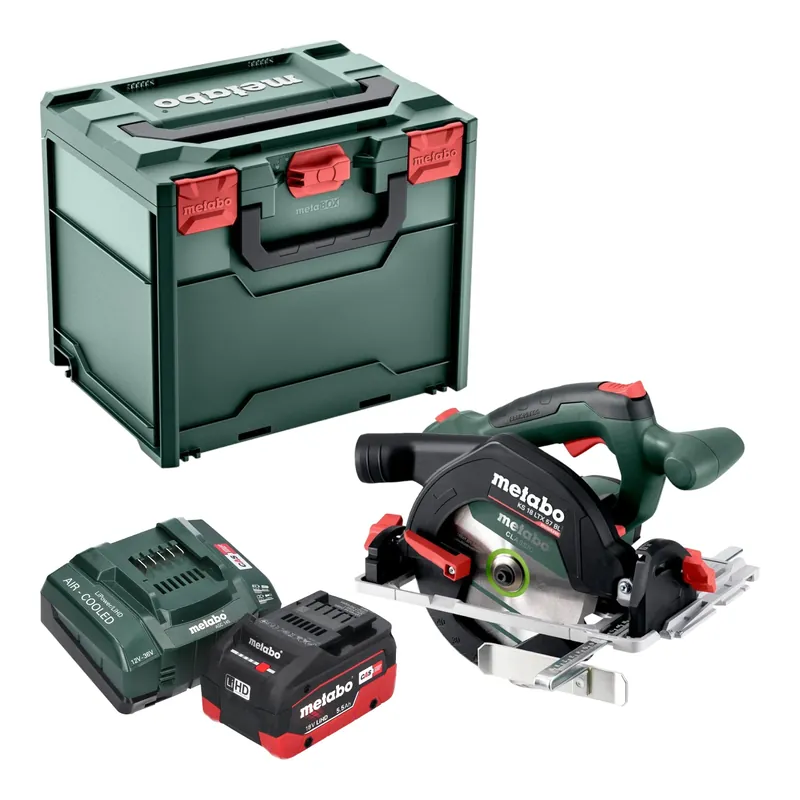 Sonderangebot Metabo KS 18 LTX 57 BL Akku Handkreissäge 18 V 57 mm + 1x LiHD Akku 5,5 Ah + Ladegerät + Metabox