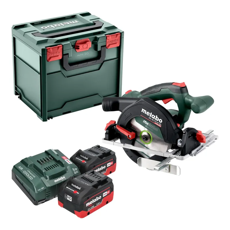 Metabo KS 18 LTX 57 BL Akku Handkreissäge 18 V 57 mm + 2x LiHD Akku 5,5 Ah + Ladegerät + Metabox Angebot