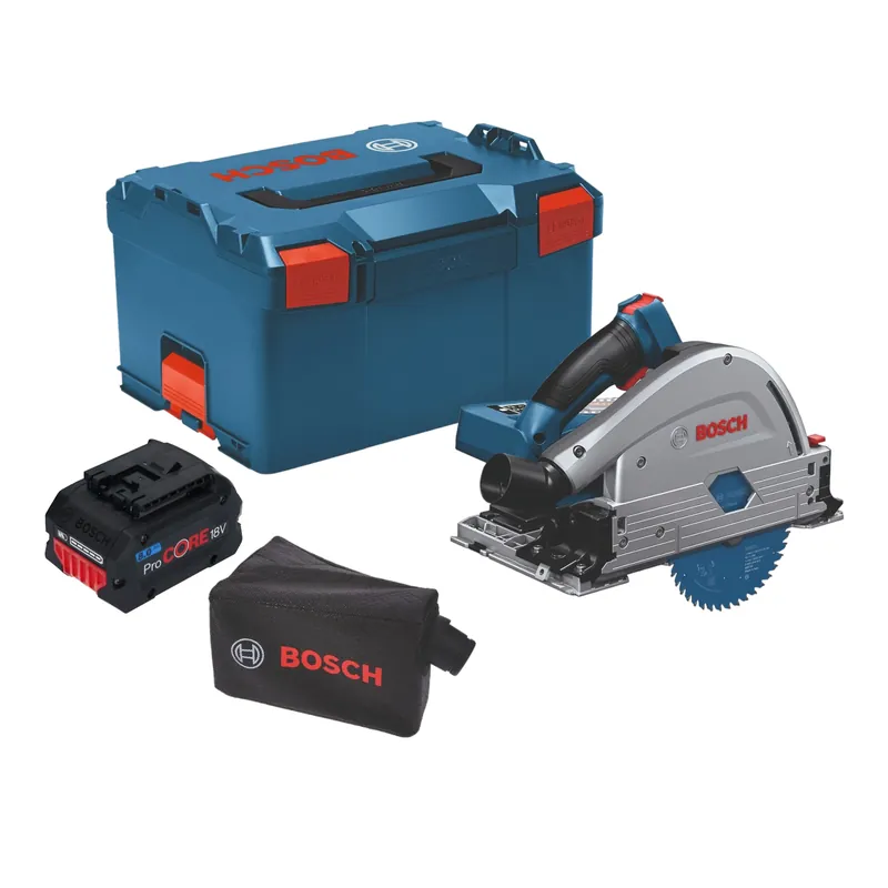 Markenprodukt Bosch GKT 18V-52 GC Professional Akku Tauchsäge 18 V 140 mm BITURBO Brushless + 1x ProCore Akku 8,0 Ah + Connectivity Modul + L-Boxx - ohne Ladegerät