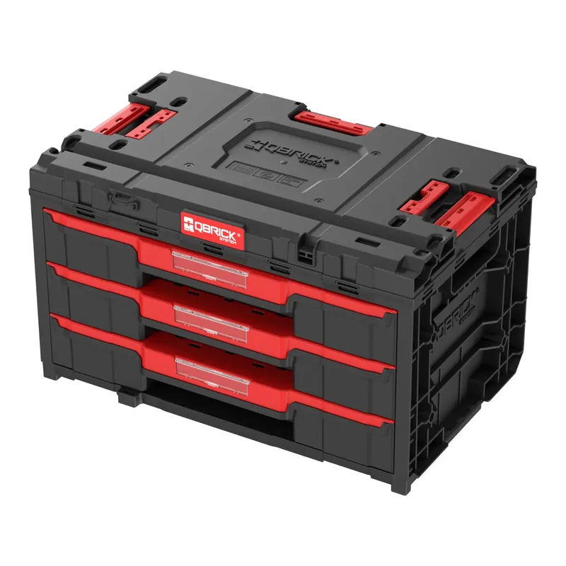 Must-Have Qbrick System ONE Drawer 3 Toolbox 2.0 Werkzeugbox 587 x 380 x 340 mm 27 l mit drei Schubladen
