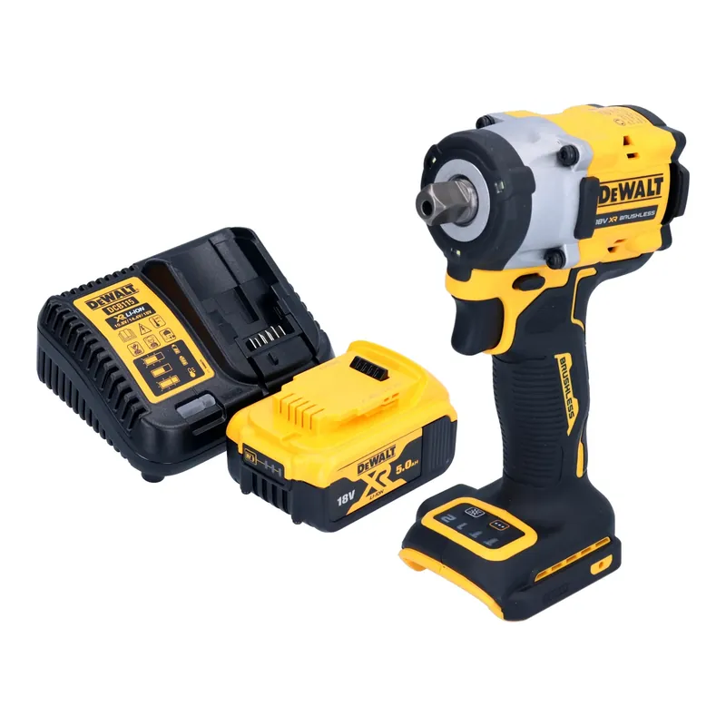 DeWalt DCF 922 P1 Akku Schlagschrauber 18 V 406 Nm 1/2" Brushless + 1x Akku 5,0 Ah + Ladegerät Günstig
