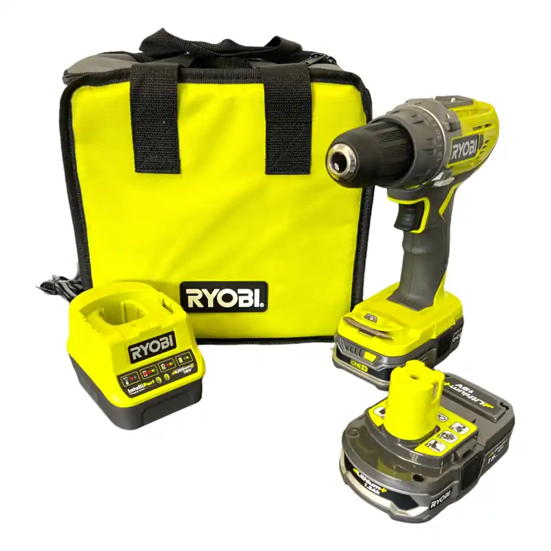 RYOBI R18DD3-215S Akku Bohrschrauber 18 V 50 Nm ( 5133003774 ) + 2x Akku 1,5 Ah + Ladegerät + Tasche Finale Aktion