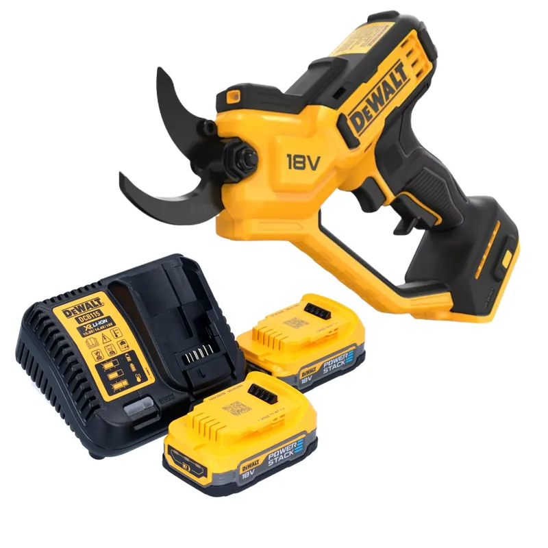 Garantierte Lieferung DeWalt DCMPP 568 E2 Akku Astschere 18 V 38 mm + 2x Powerstack Akku 1,7 Ah + Ladegerät