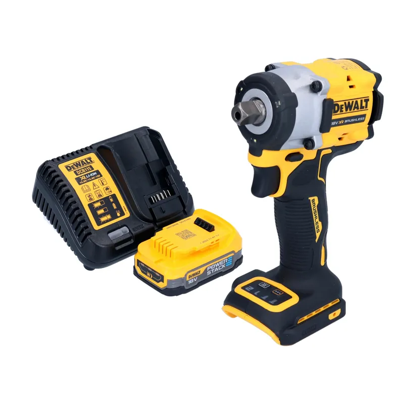 DeWalt DCF 922 E1 Akku Schlagschrauber 18 V 406 Nm 1/2" Brushless + 1x Powerstack Akku 1,7 Ah + Ladegerät Solange Der Vorrat Reicht