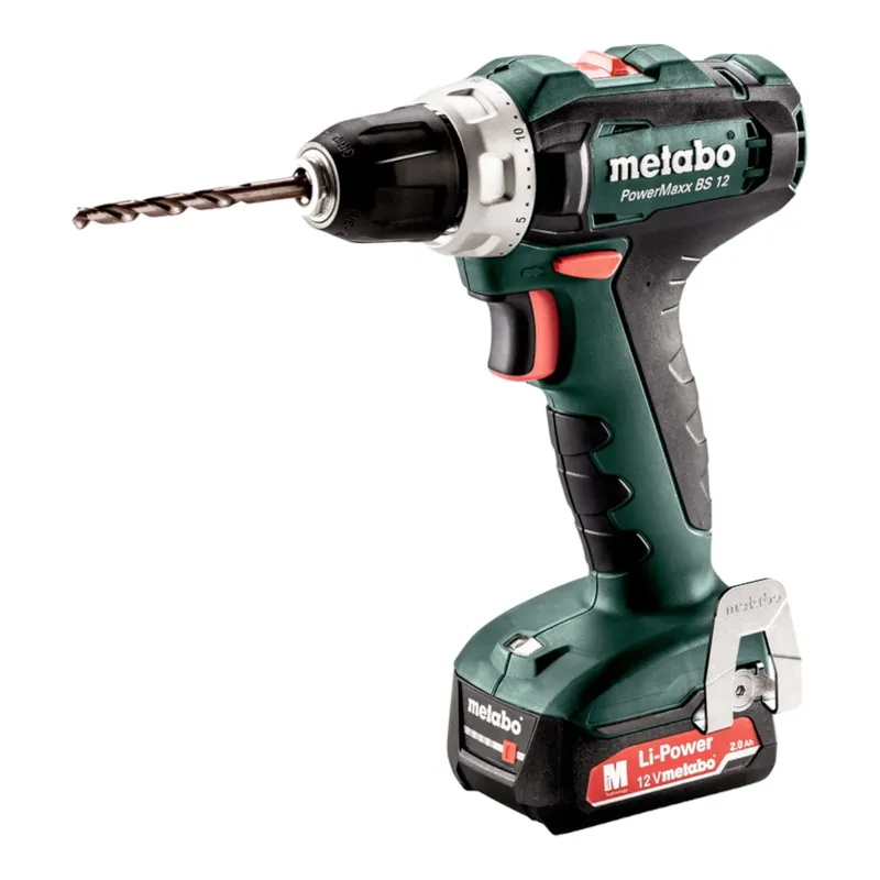 Top-Seller Metabo PowerMaxx BS 12 Set Akku Bohrschrauber 12 V 40 Nm ( 601036870 ) + 2x Akku 2,0 Ah + Ladegerät + Zubehör Set + Koffer