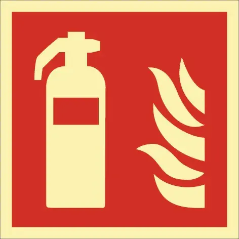 Brandschutzzeichen DIN EN ISO 7010 ( 9000477561 ) L200xB200 mm Folie Begrenztes Angebot