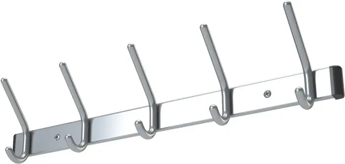 Wandgarderobe ( 3000284071 ) Aluminium F1 naturfarbig Hakenabstand 150 mm Letzte Chance