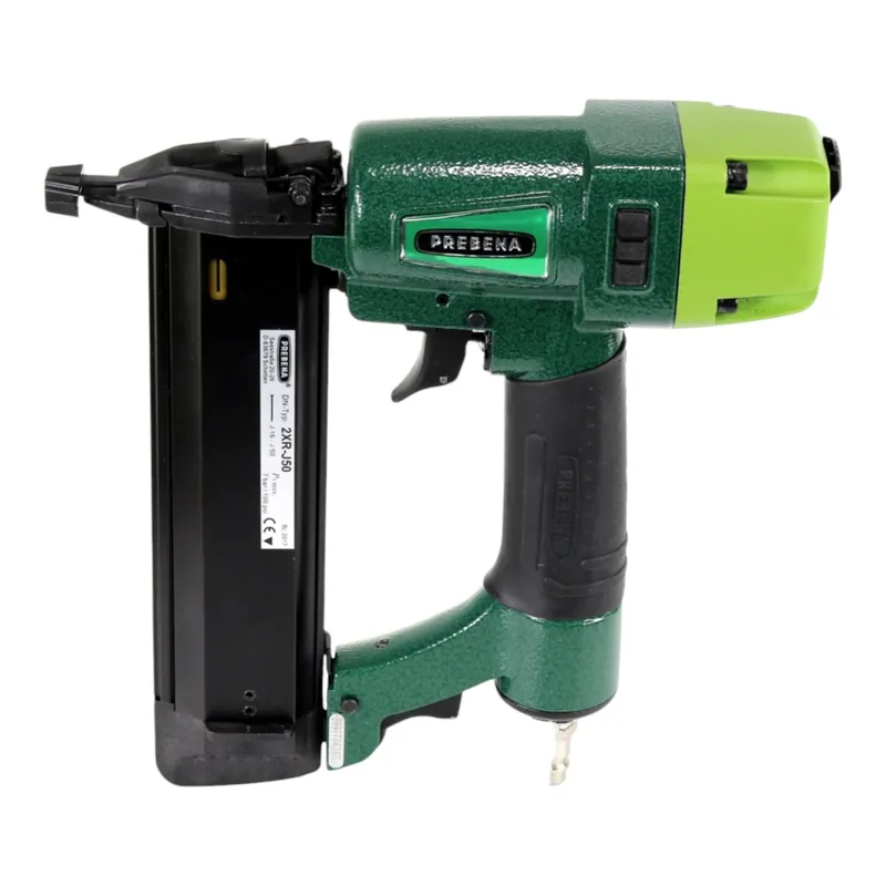 Prebena 2XR-J50 Druckluftnagler 4,0 - 7,0 Bar + PROFI-J-BOX Stauchkopfnägel Brads 12500 Stk. + Koffer Preisknaller