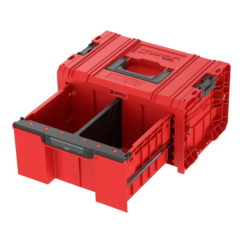 Echt Qbrick System PRO Drawer 1 Toolbox 2.0 Basic RED Ultra HD Custom Werkzeugkasten 450 x 310 x 244 mm 12 l