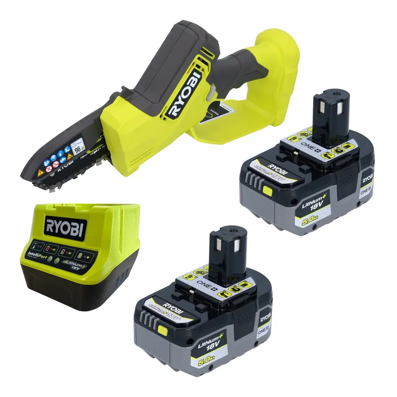 Sofort Bestellen RYOBI RY18PSX10A Akku Astsäge 18 V 10 cm Brushless + 2x Akku 5,0 Ah + Ladegerät