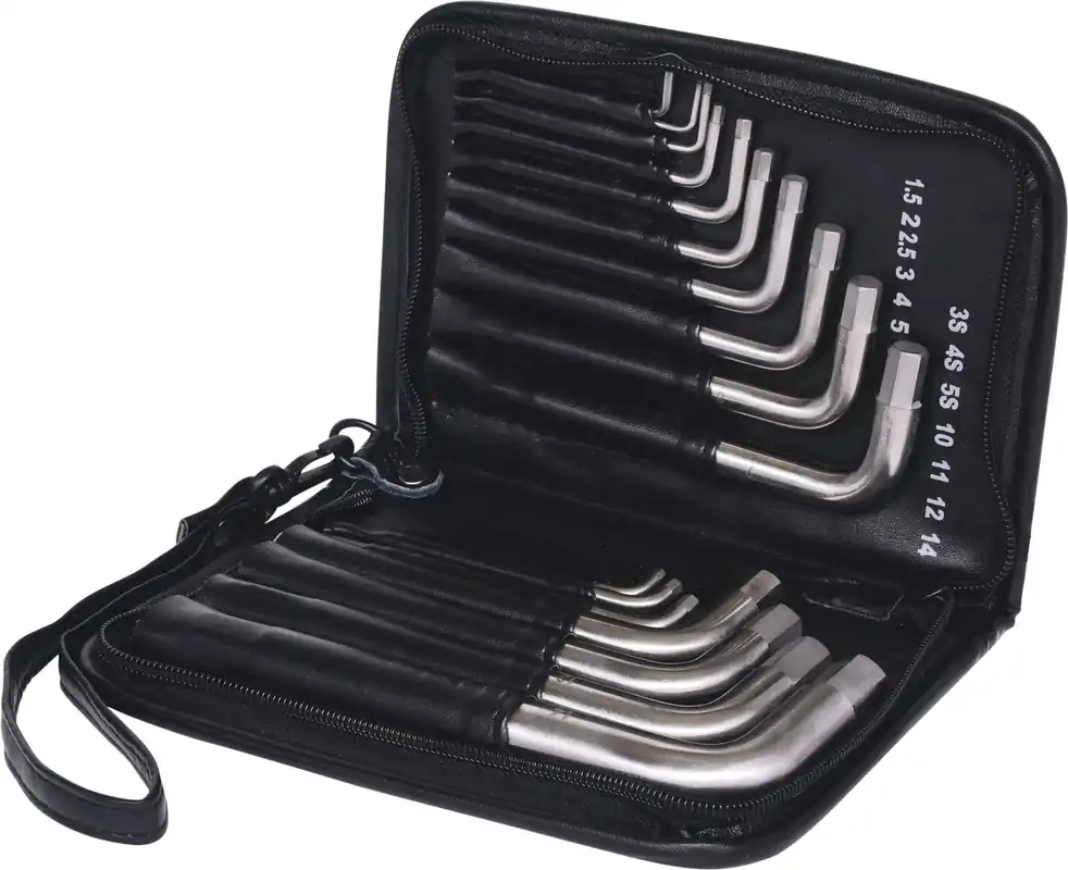 Geprüft KS TOOLS TITANplus Winkelstiftschlüssel-Satz Innensechskant, 17-tlg ( 965.2004 )