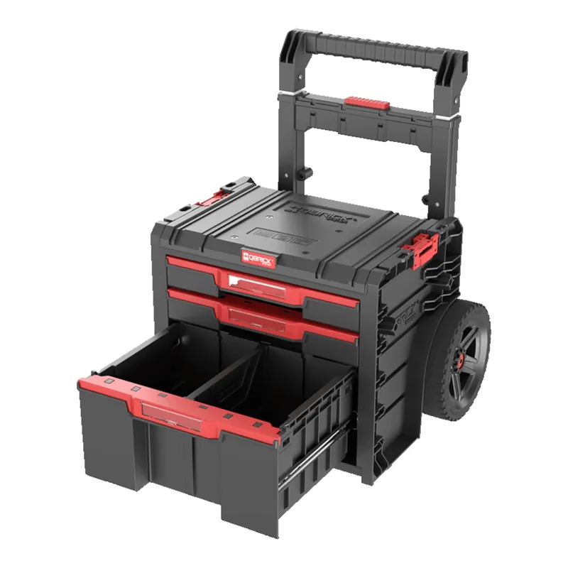 Versand Am Gleichen Tag Qbrick System PRO Cart 2.0 Plus Drawer 3 mobile Box auf Rädern 520 x 415 x 660 mm 12 l 2x 4,5 l abnehmbarer Doppelteleskopgriff