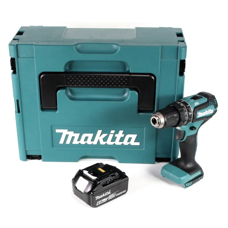 Makita DHP 485 G1J Akku Schlagbohrschrauber 18V 50 Nm brushless + 1x Akku 6,0Ah + Makpac - ohne Ladegerät Sichere Zahlung