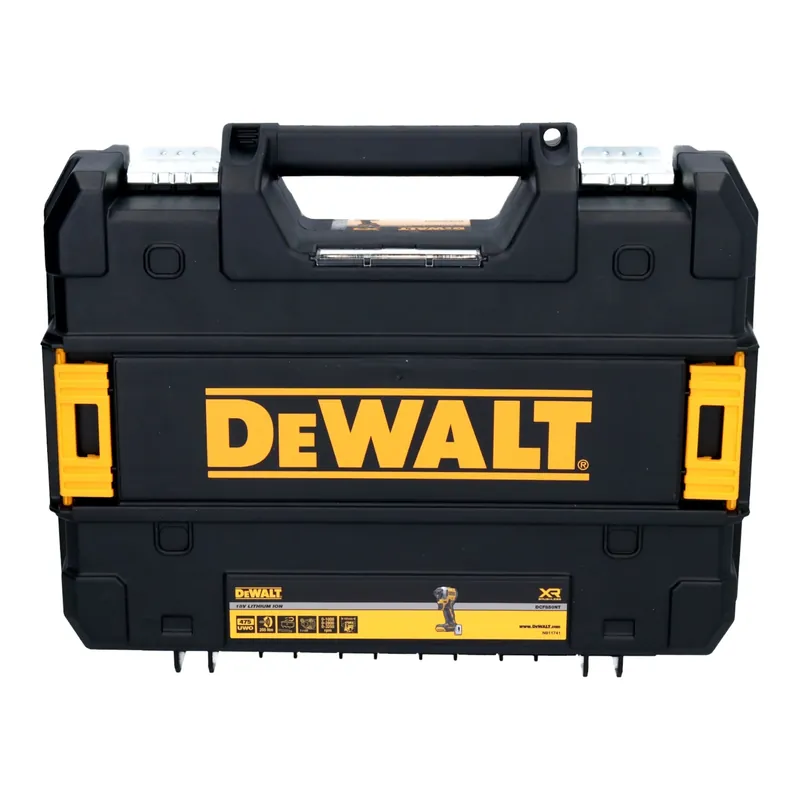DeWalt DCF 850 E2T Akku Schlagschrauber 18 V 205 Nm 1/4" Brushless + 2x Powerstack Akku 1,7 Ah + Ladegerät + TSTAK Ausverkauf