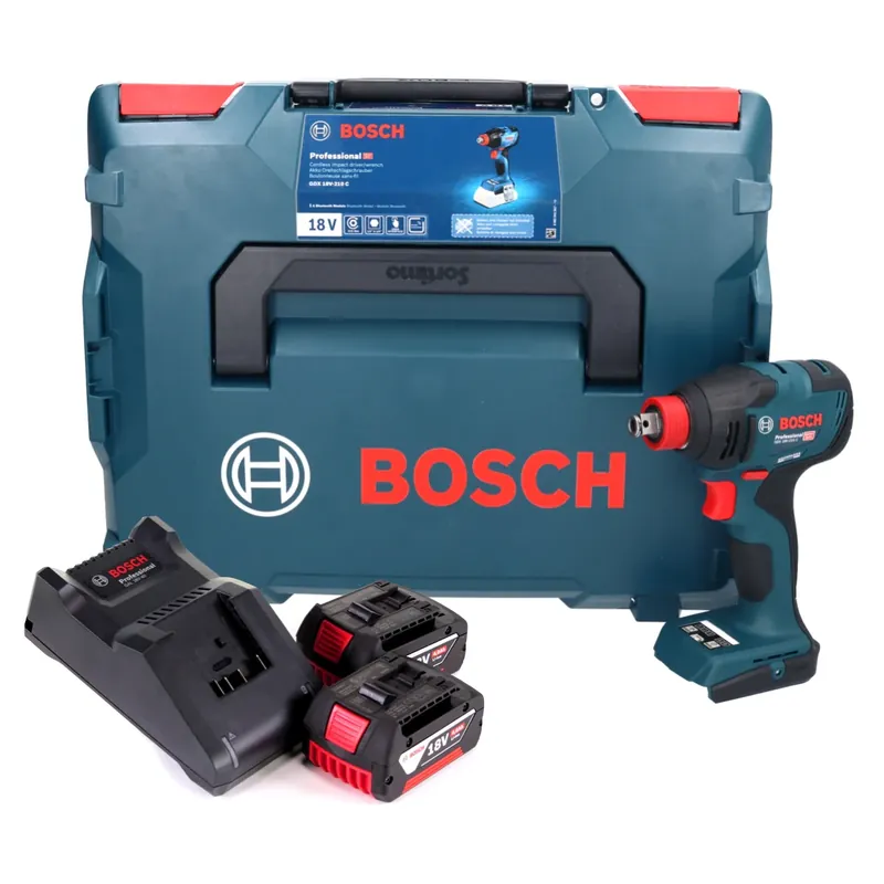 Zertifiziert Bosch GDX 18V-210 C Professional Akku Drehschlagschrauber 18 V 210 Nm Brushless + 2x Akku 4,0 Ah + Ladegerät + L-Boxx