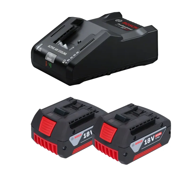 Günstig Bosch Starter Set 2x GBA 18 V / 4 Ah / 4000 mAh Li-Ion Akku ( 2x 1600Z00038 ) + GAL 18V-160 Professional Ladegerät ( 1600A02T5G )