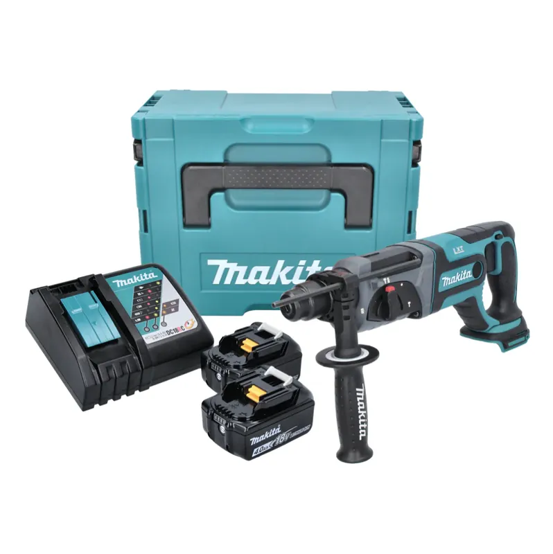 Sonderangebot Makita DHR 241 RMJ Akku Bohrhammer 18 V 2,0 J SDS plus + 2x Akku 4,0 Ah + Ladegerät + Makpac