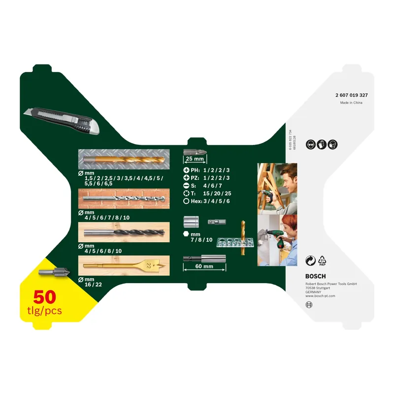 Preisknaller Bosch X-Line Titanium Metallbohrer Set 50 teilig + Koffer ( 2607019327 )