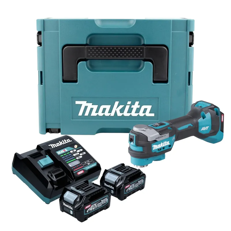 Makita TM 001 GD201 Akku Multifunktionswerkzeug 40 V max. Starlock Max Brushless + 2x Akku 2,5 Ah + Ladegerät + Makpac Mega-Angebot
